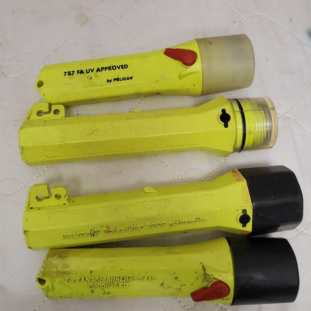 Lot of 4 Assorted Pelican Safety LED Flashlights LOT-862