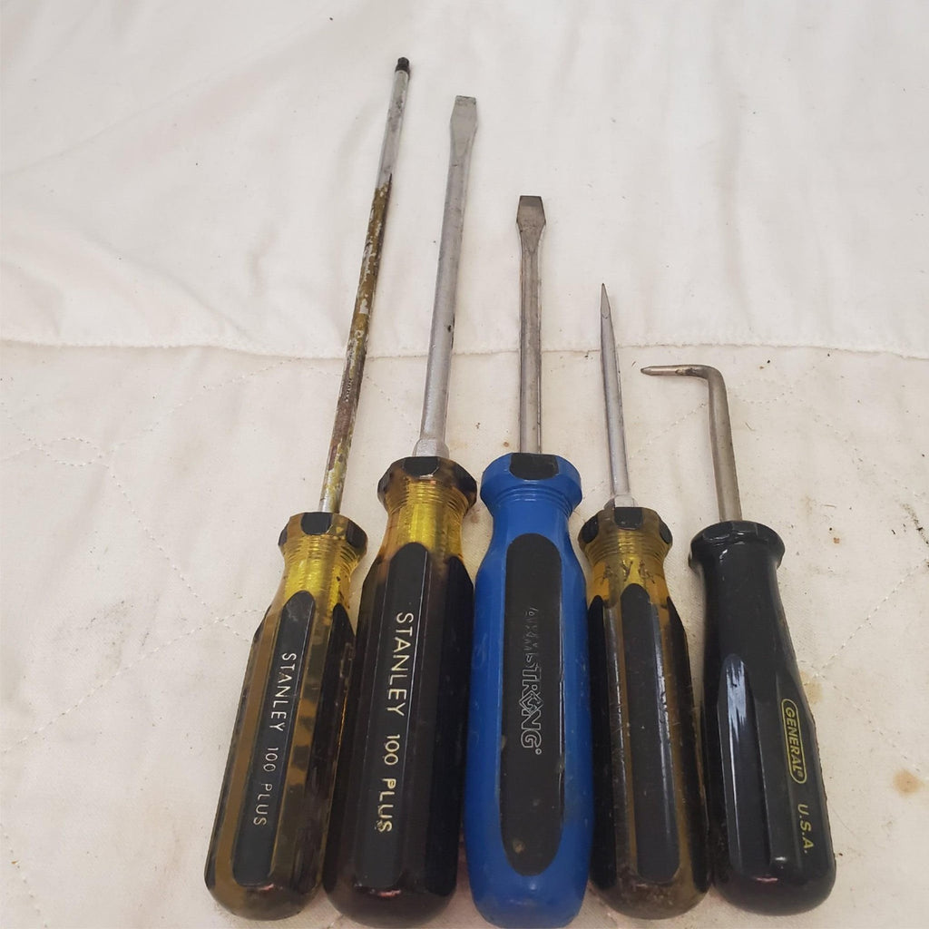 Lot of 5 Assorted Cotter Pin Puller Phillips Flat Tip Screwdriver Set LOT-843
