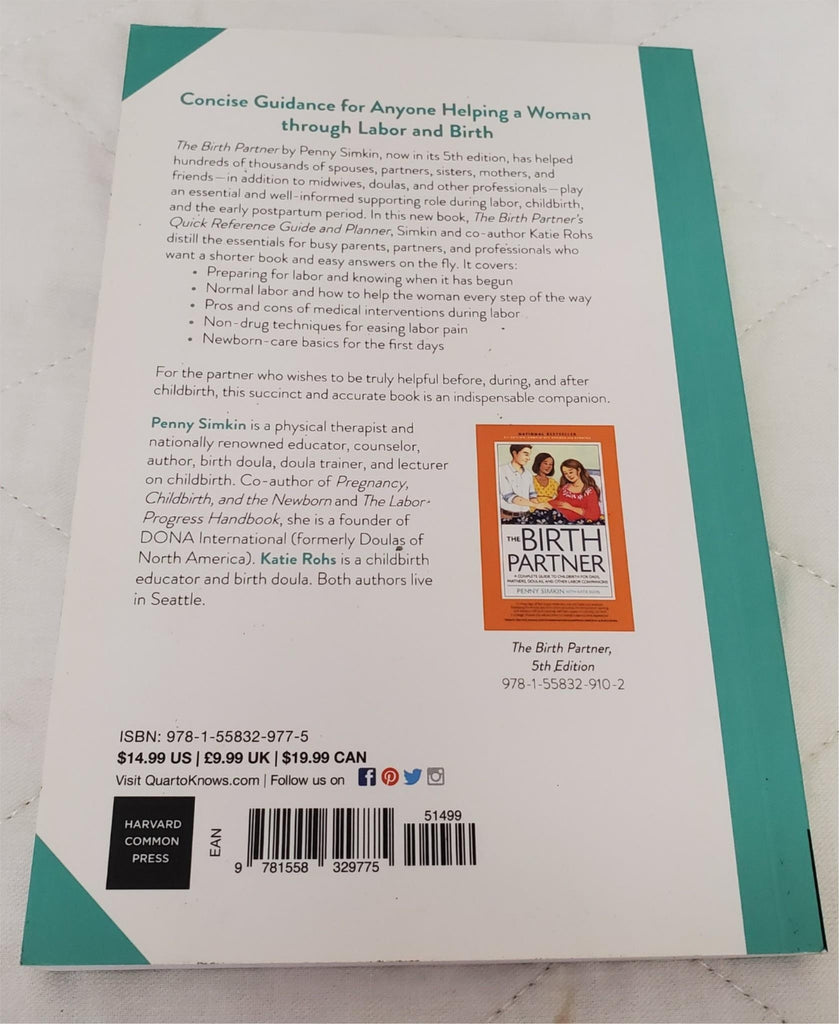The Birth Partner's Quick Reference Guide and Planner Book By Penny Simkin