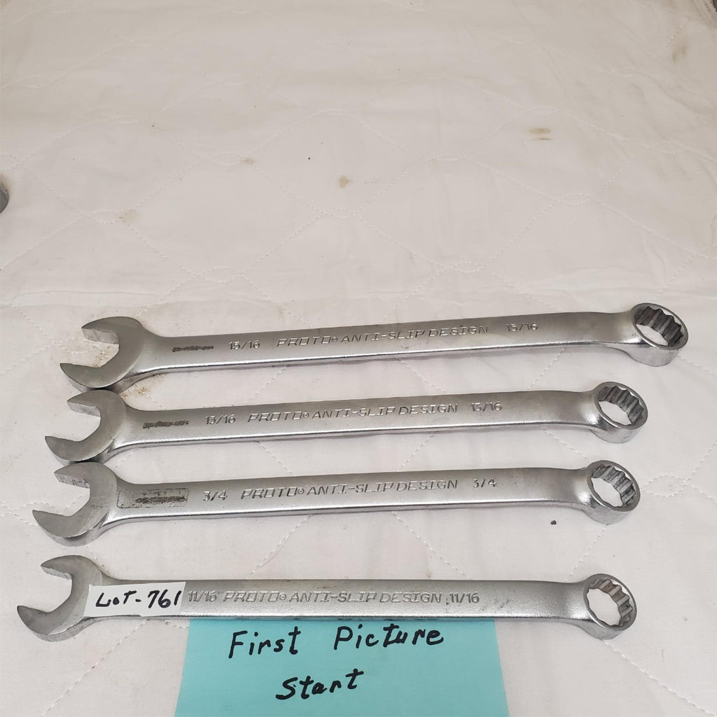 Lot of 4 Proto Anti-Slip Design Combination Wrench LOT-761