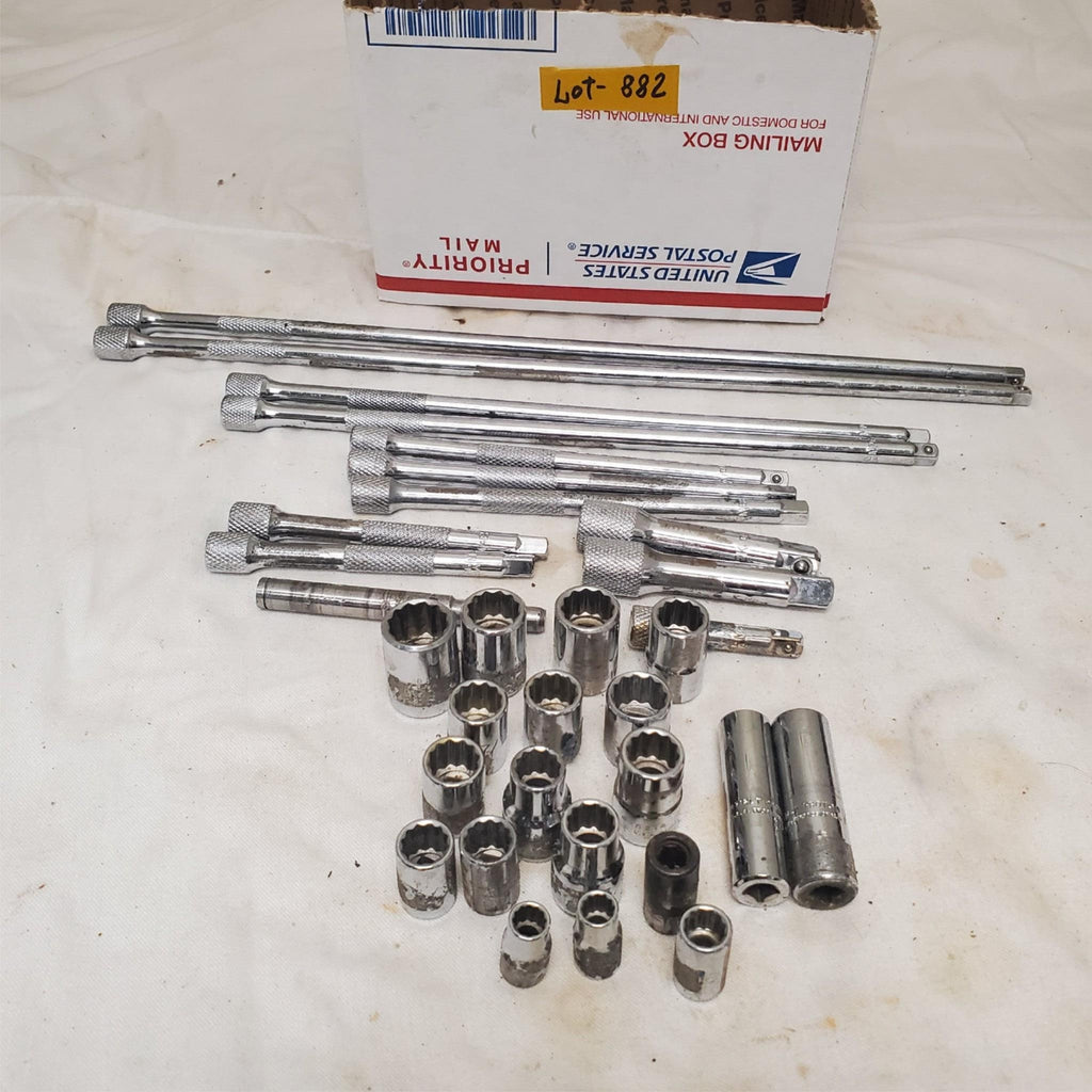 Lot of Assorted Socket Extensions, Swivel Sockets & Other Tools LOT-882
