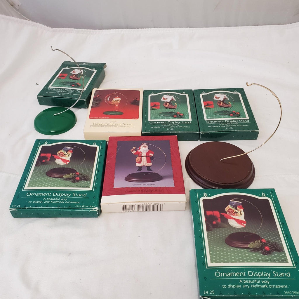 Lot of 7 Assorted Hallmark Ornaments Display Stands