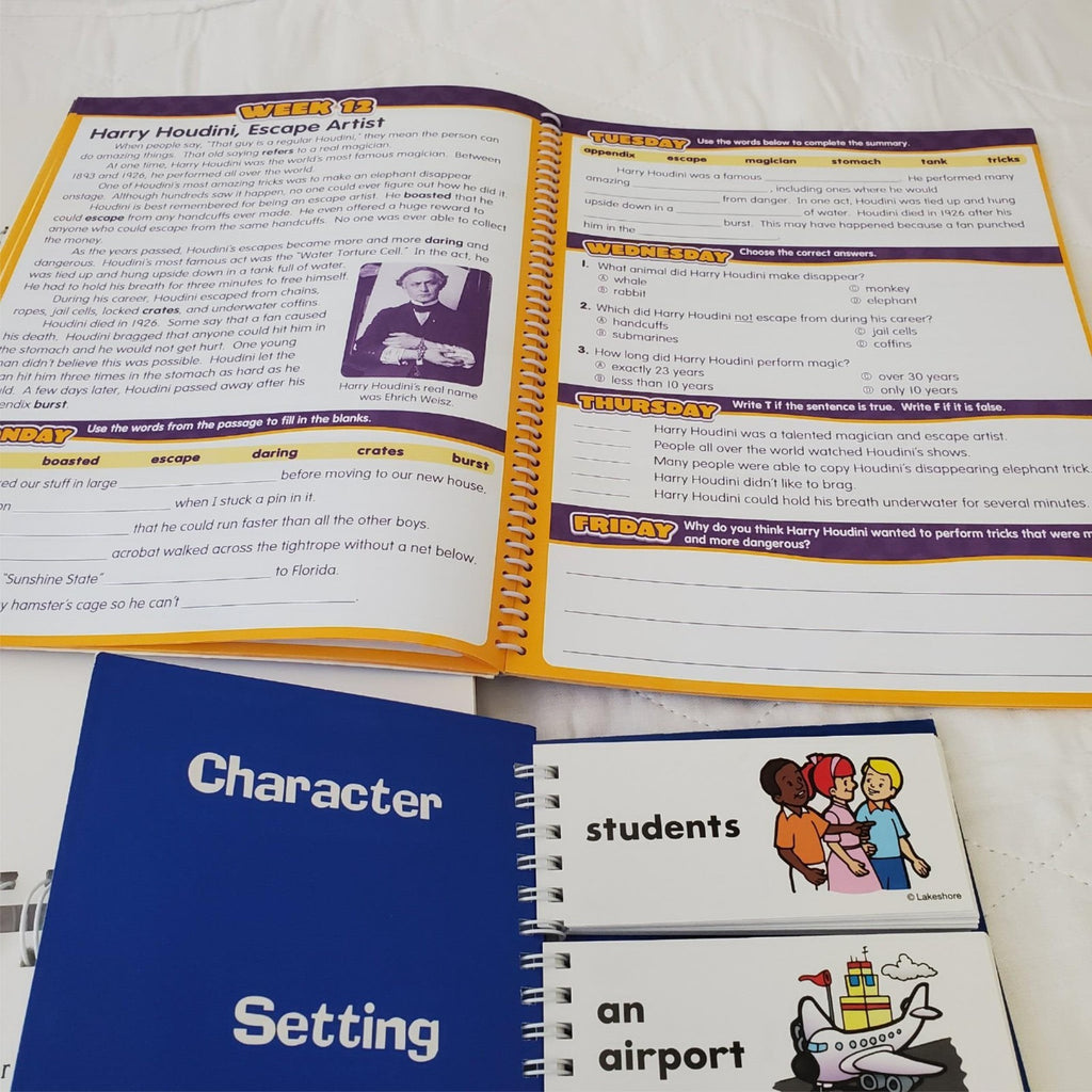 Lot of Reading Comprehension Daily Practice Journal & Various Flip Books