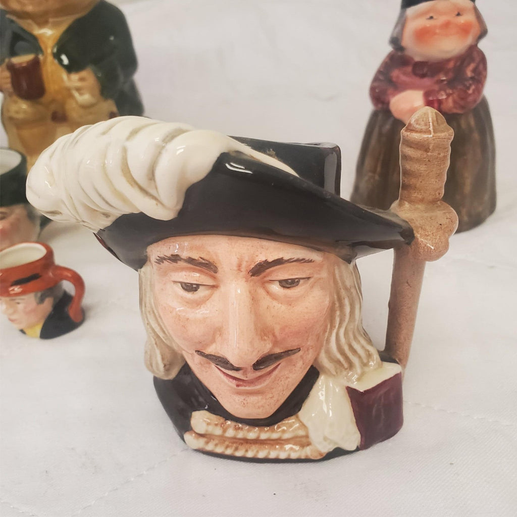 Assorted Toby Jug & Royal Doulton Aramis Three Musketeers Ceramic Cups 