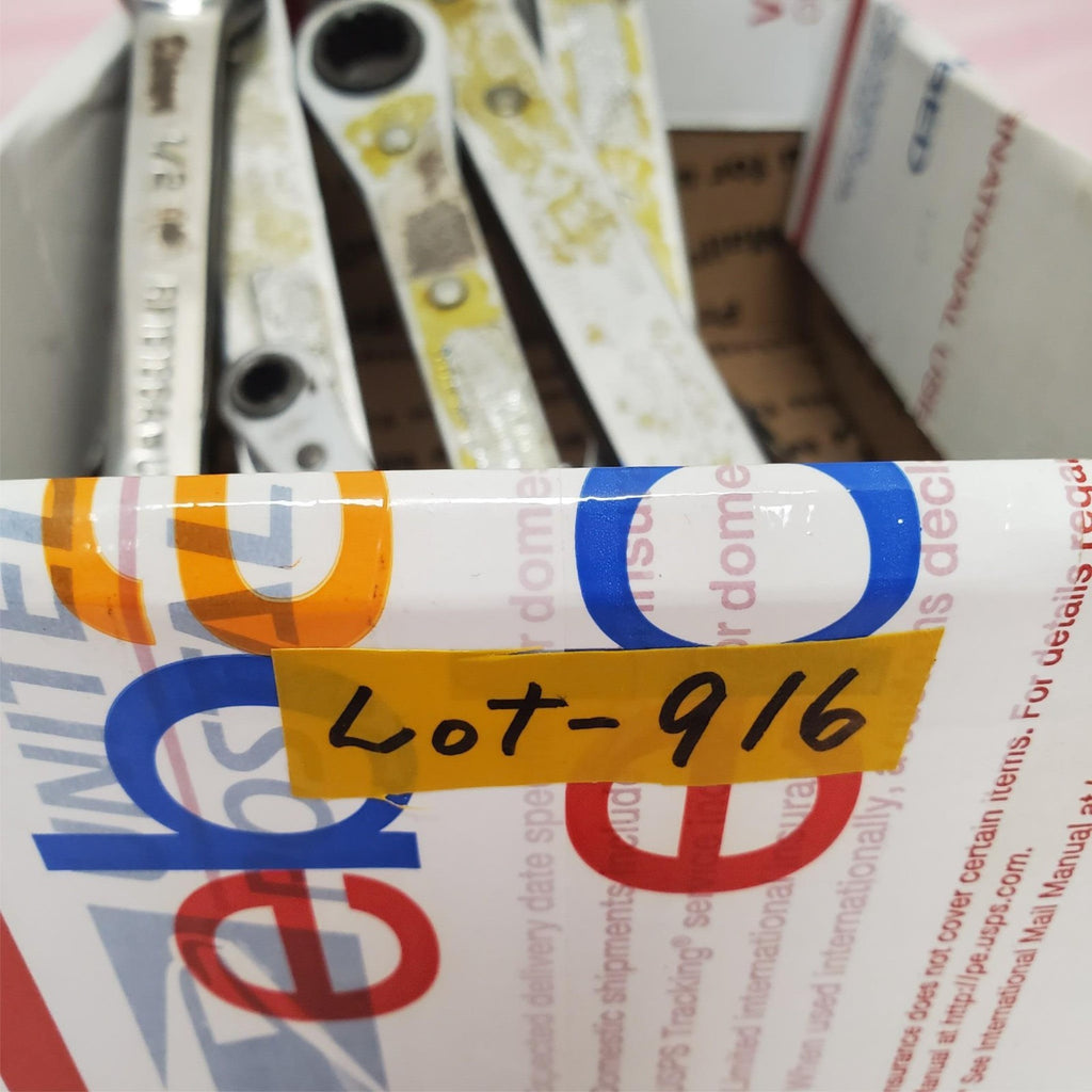 Lot of 11 Assorted Ratcheting Box End Wrench Set LOT-916