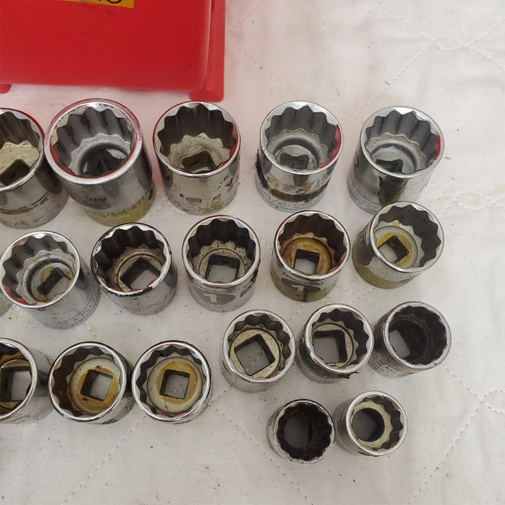 Lot of 26 Assorted Armstrong Socket Set LOT-543