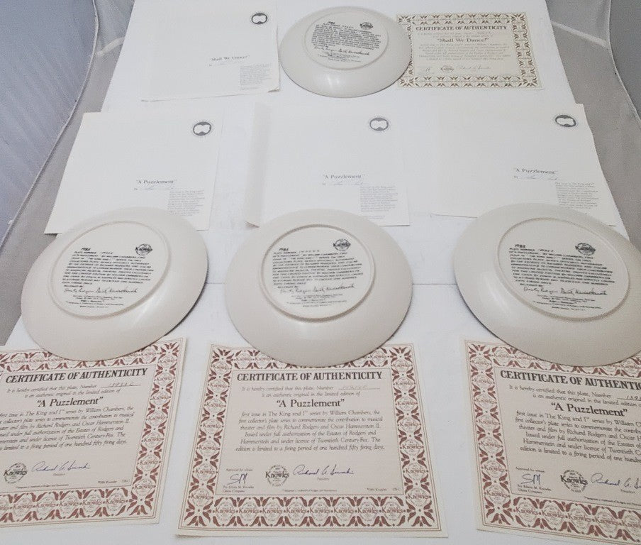 Vintage Lot of 4 Knowles Collector Plate Shall We Dance and A Puzzlement