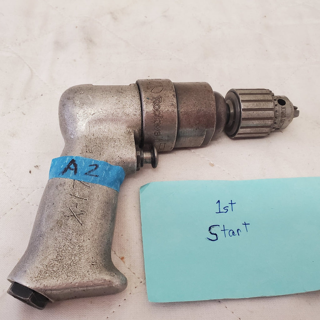 Used Rockwell Pistol Grip Pneumatic Air Drill Air Tool A2