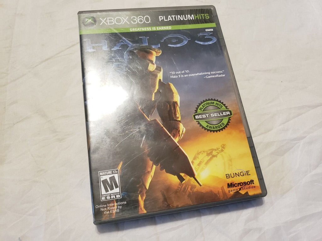 Halo 3 - Platinum Hits Edition Game Disc Microsoft Xbox 360 with Manual