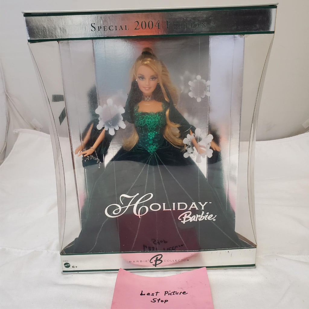 Barbie 2004 - Holiday Barbie Collector Doll - Mattel Blonde Green Dress