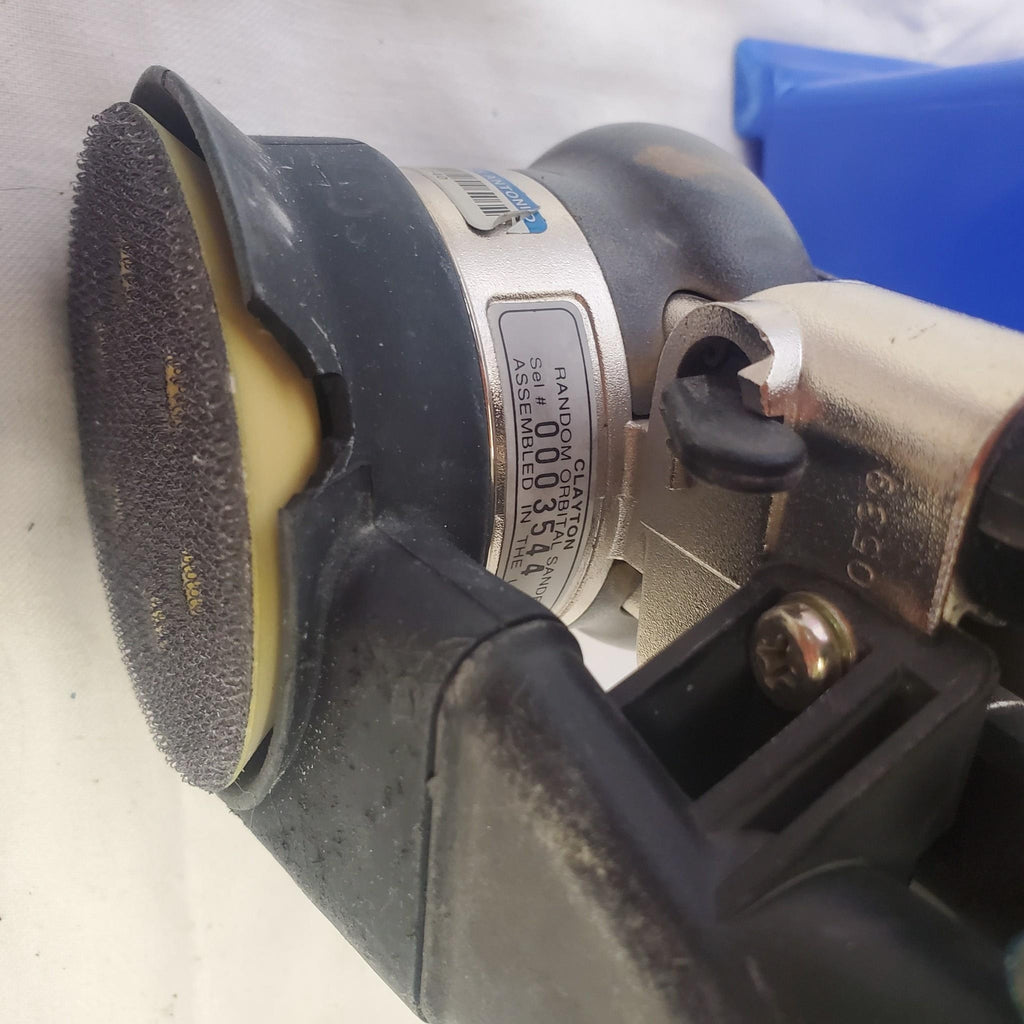 Clayton Pneumatic Jitterbug Random Orbit Air Palm Sander LOT-69