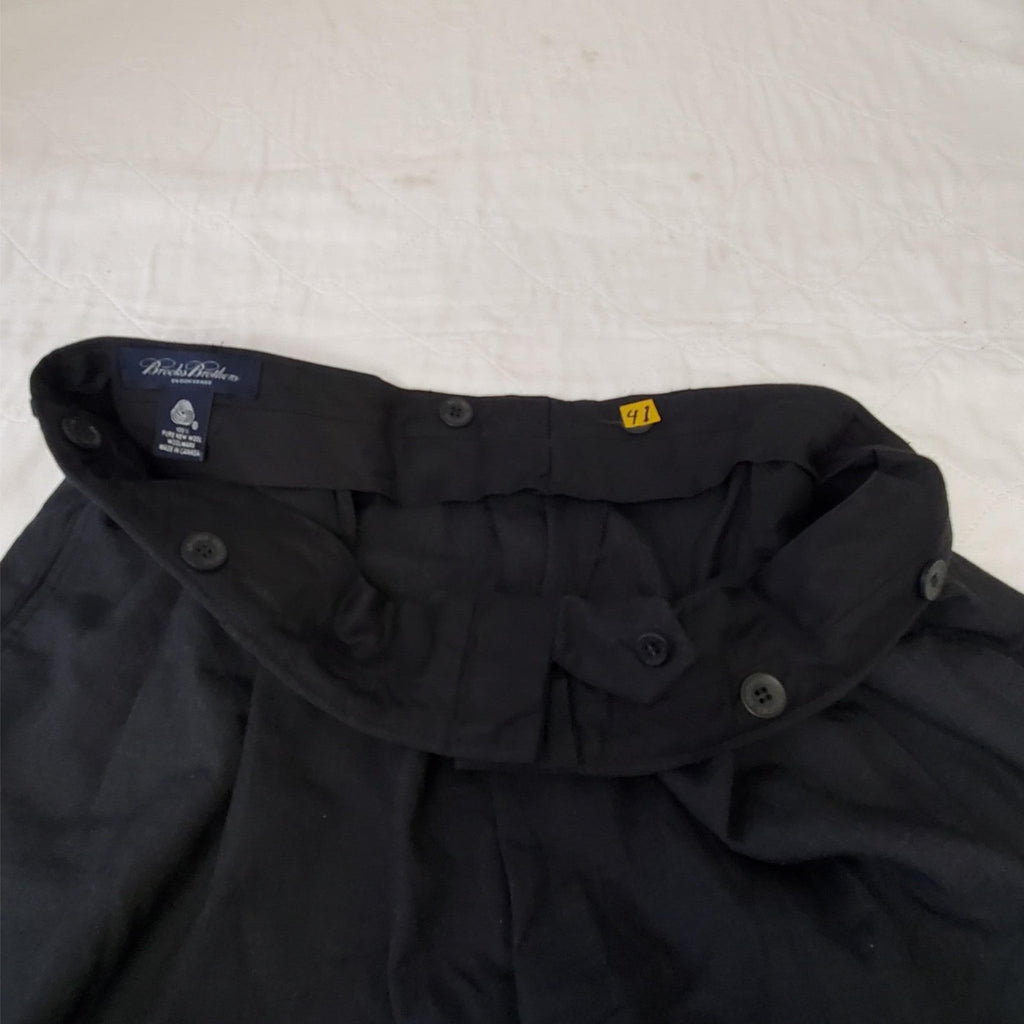 Brooks Brothers Brookwood Charcoal Dress Pants Mens 100% Wool