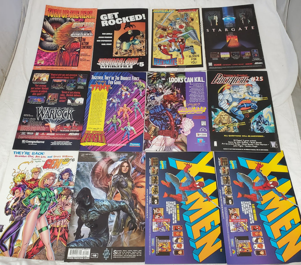 Lot of 12 Brigade Backlash Artifacts & Marvel Comic Books #22