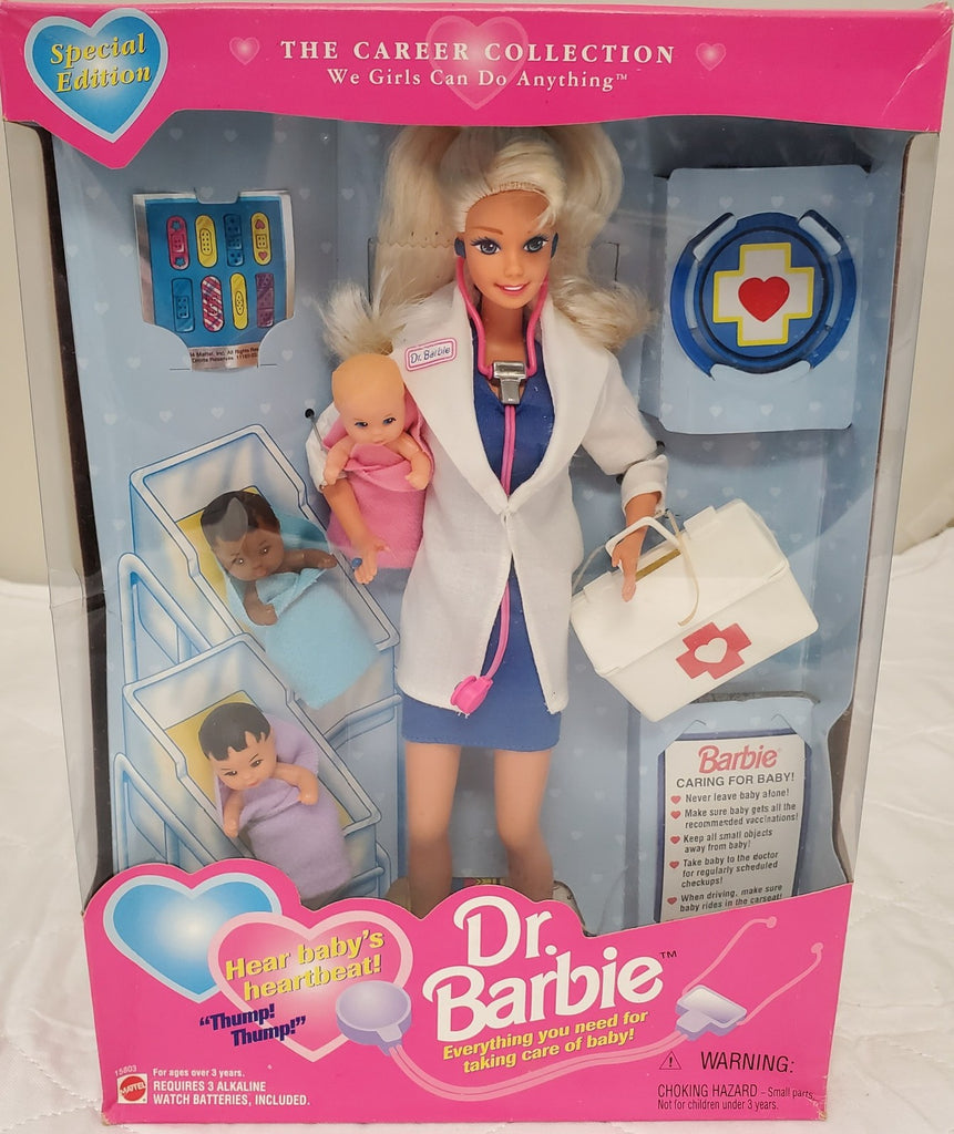 Vintage Dr. Barbie Career Dol & Hear Baby's  Medical Bag,Crib Accessories & more