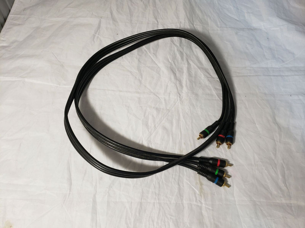 3-RCA Red Green Blue Composite Video Stereo Audio AV Cable Cord Wire Gold