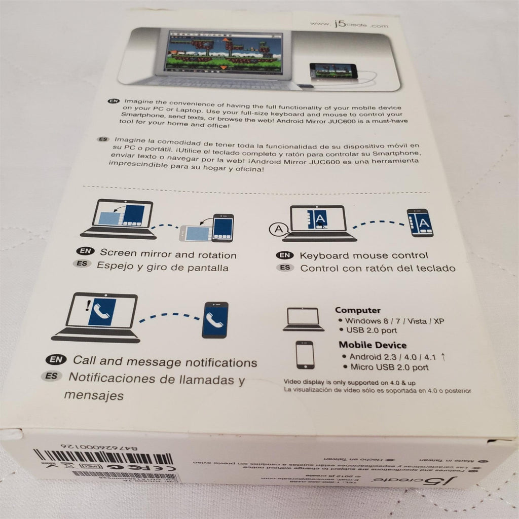 J5create Android Mirror JUC600 - Use PC to full control of your Android Device