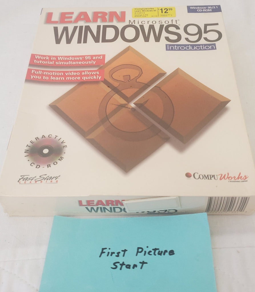 Vintage 1995 Learn Windows 95 Introduction by CompuWorks
