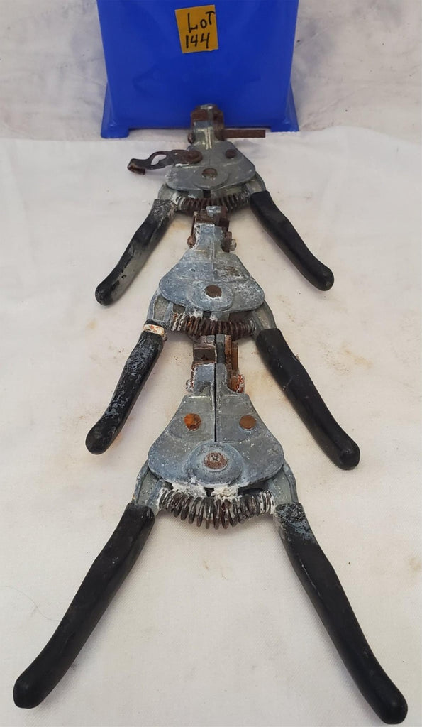 Lot of 3 Electrical Wire Stripper Spring-Loaded Tool LOT-144