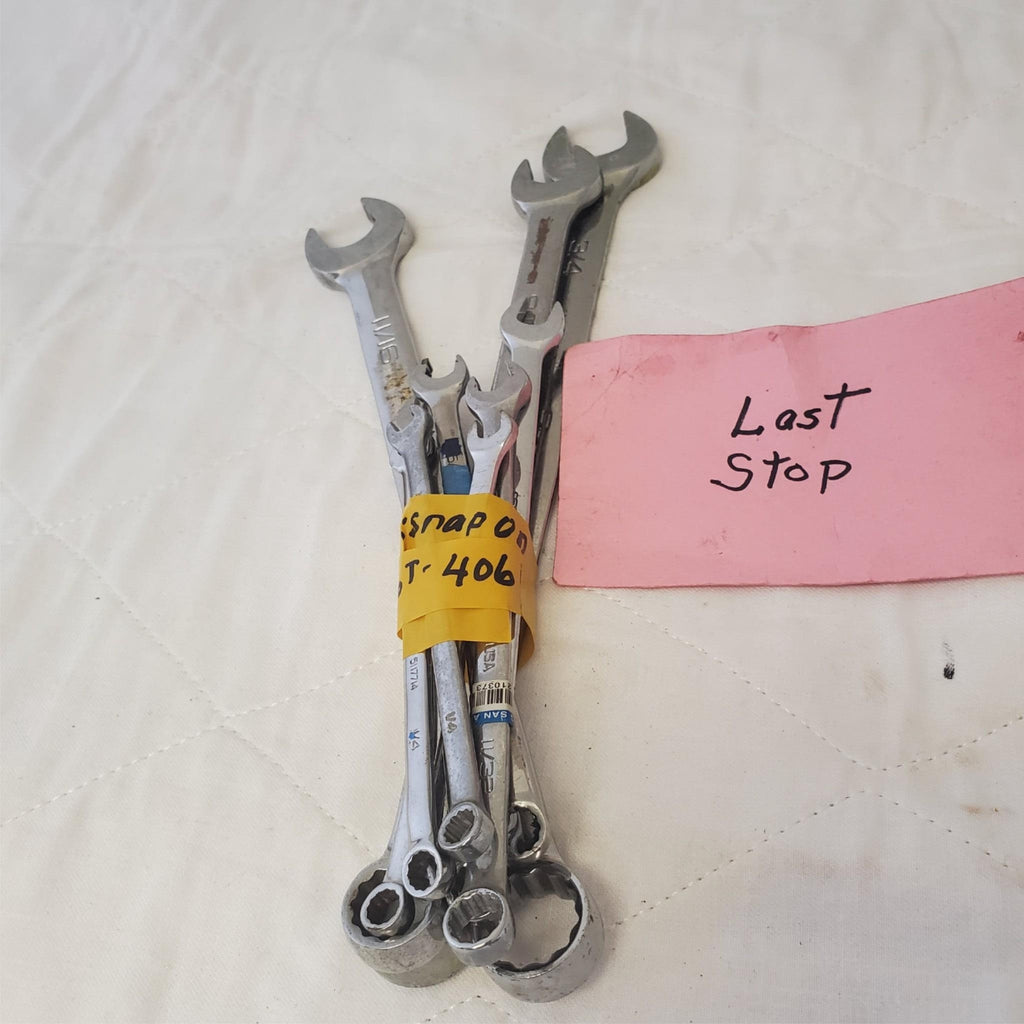 Snap On Tools 10 Pc SAE 12 Point Combination Wrench Set - Lot 406