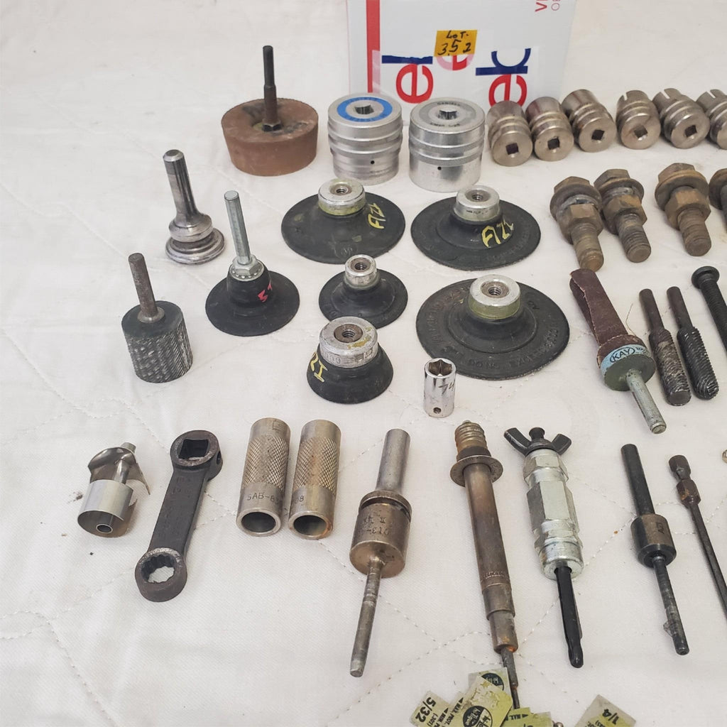 Lot of Cab Mount, Rivet Shank, Nuts Bolts, Drill Chuck Key & Other Tools LOT 352
