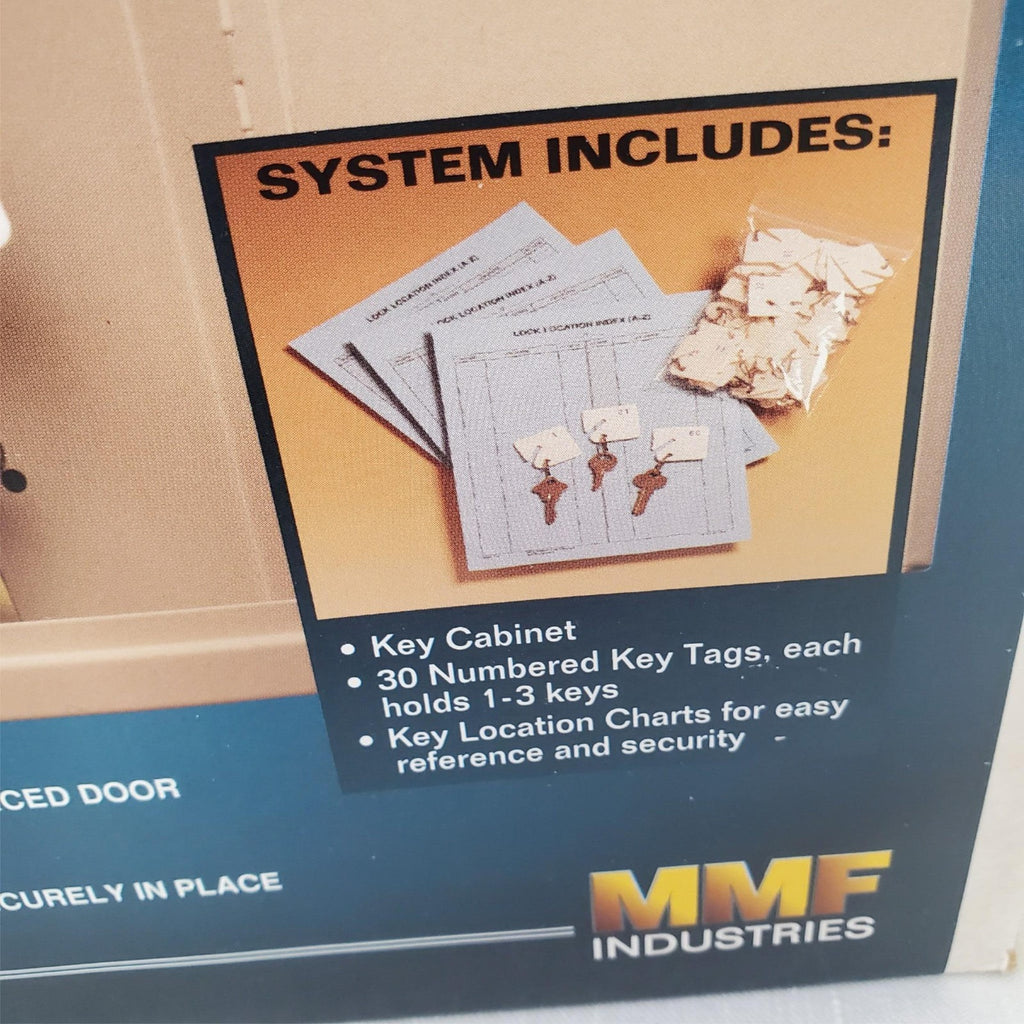 MMF Industries Steel Key Cabinet Holds 30 Keys Lockbox