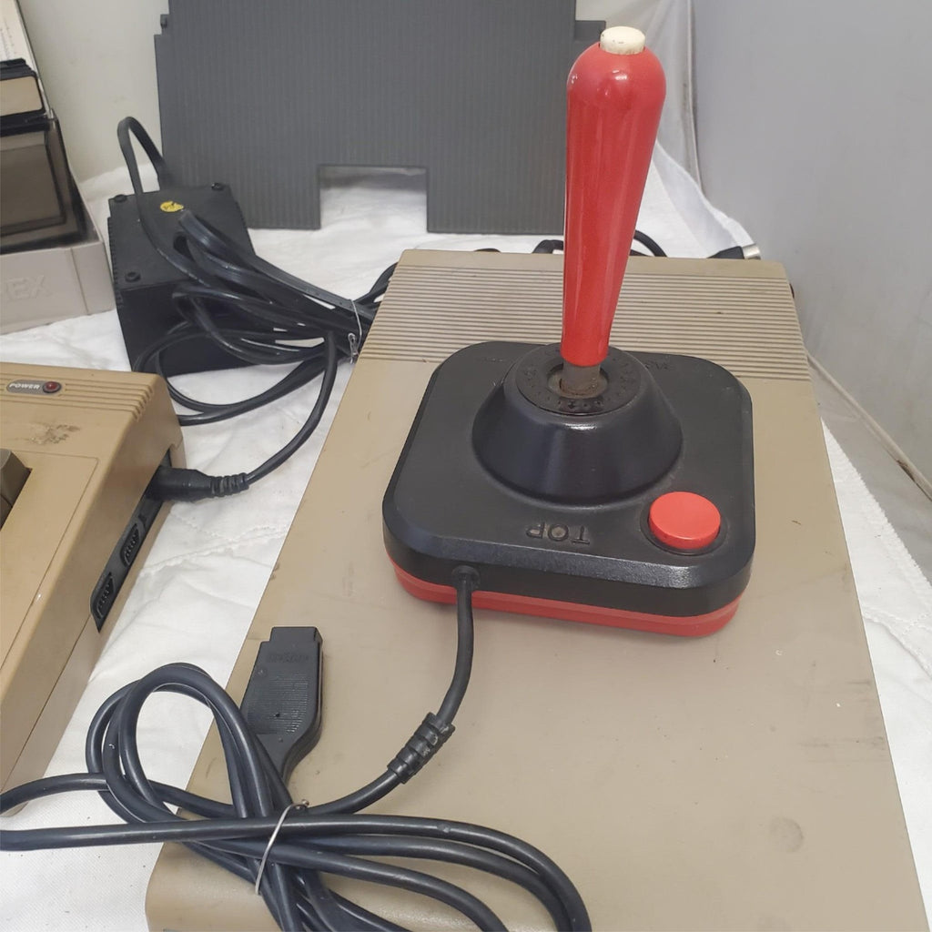 Vintage Commodore 64 Computer System w/ 1541 Disk Drive, Joystick, Floppy Disks