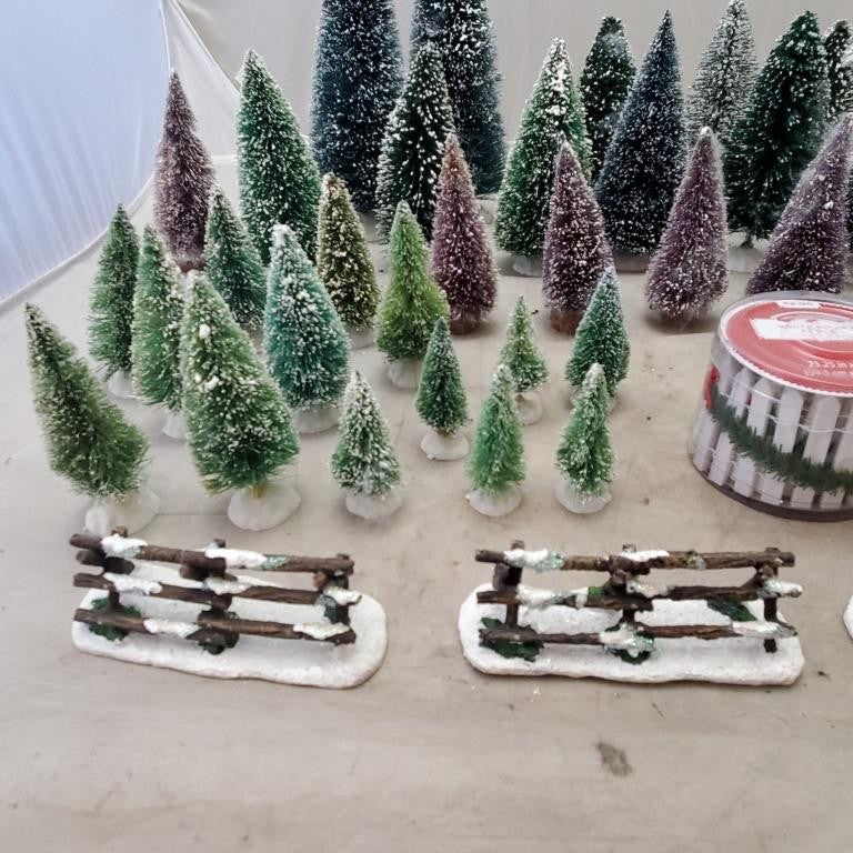 Holiday Time White Picket Fence 23.5" x 2" Christmas and Lot Christmas Tree