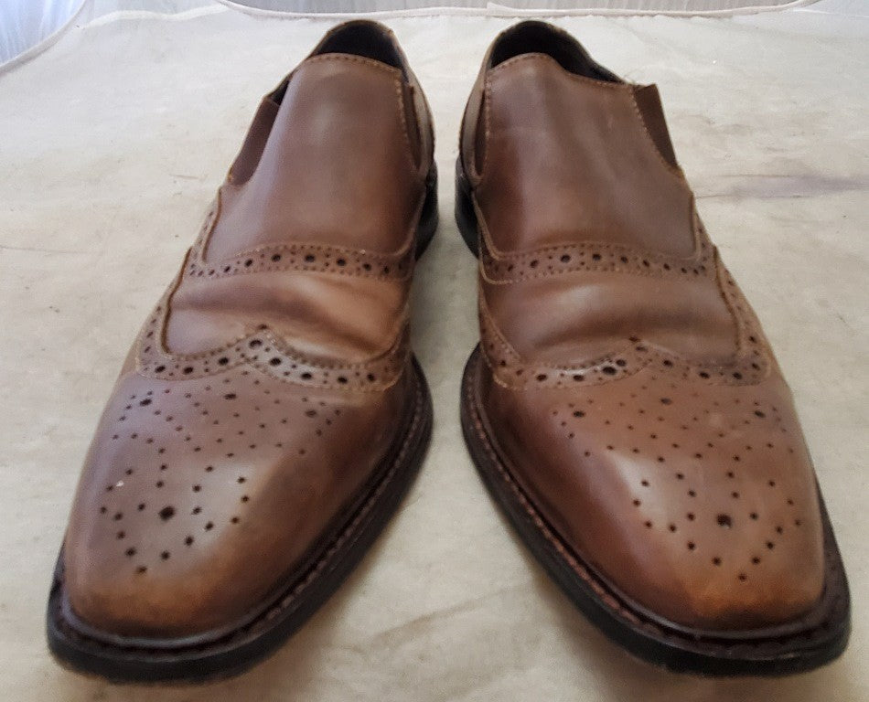 Genuine Giorgio Brutini Brown Leather Dress Shoes Size 9.5M 248404