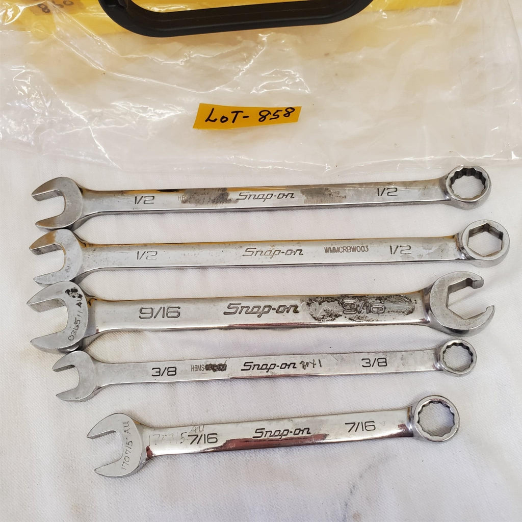 Lot of 5 Snap-On Combination Wrench Set LOT-858