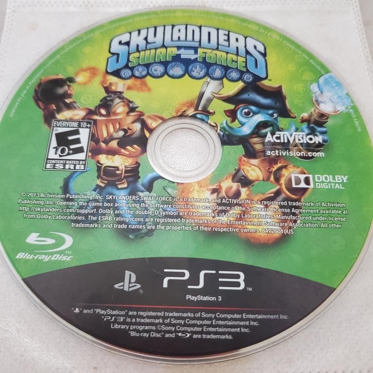 Skylanders Swap Force Sony PlayStation 3 Video Game Disc Only