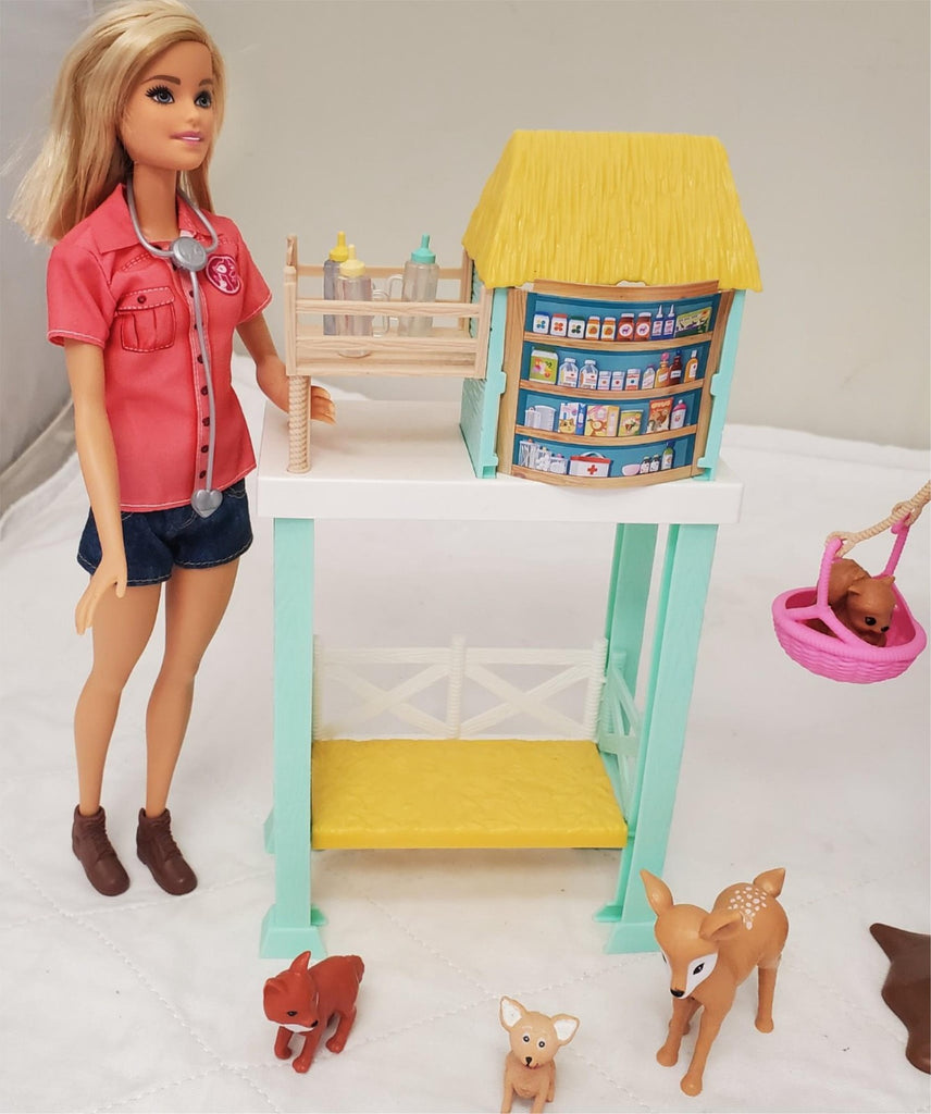Barbie Animal Rescuer Center with Animals & Accessories Doll Playset