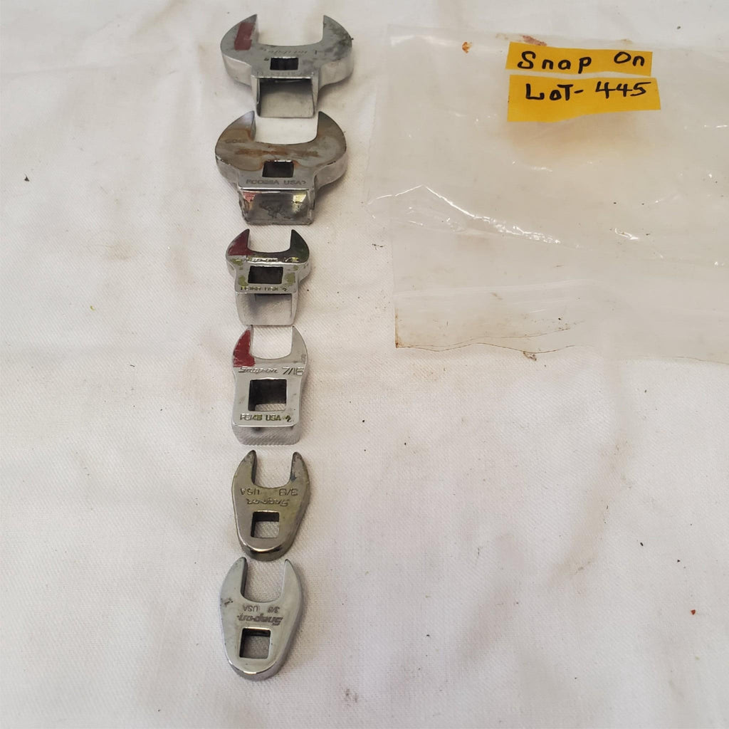Lot of 6 Snap On Open-end Chrome Crowfoot Wrench LOT 445