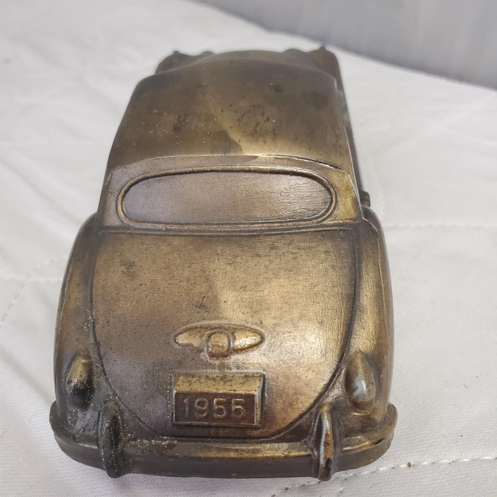 Vintage 1955 Banthrico Inc. Jaguar Cast Metal Car Coin Bank