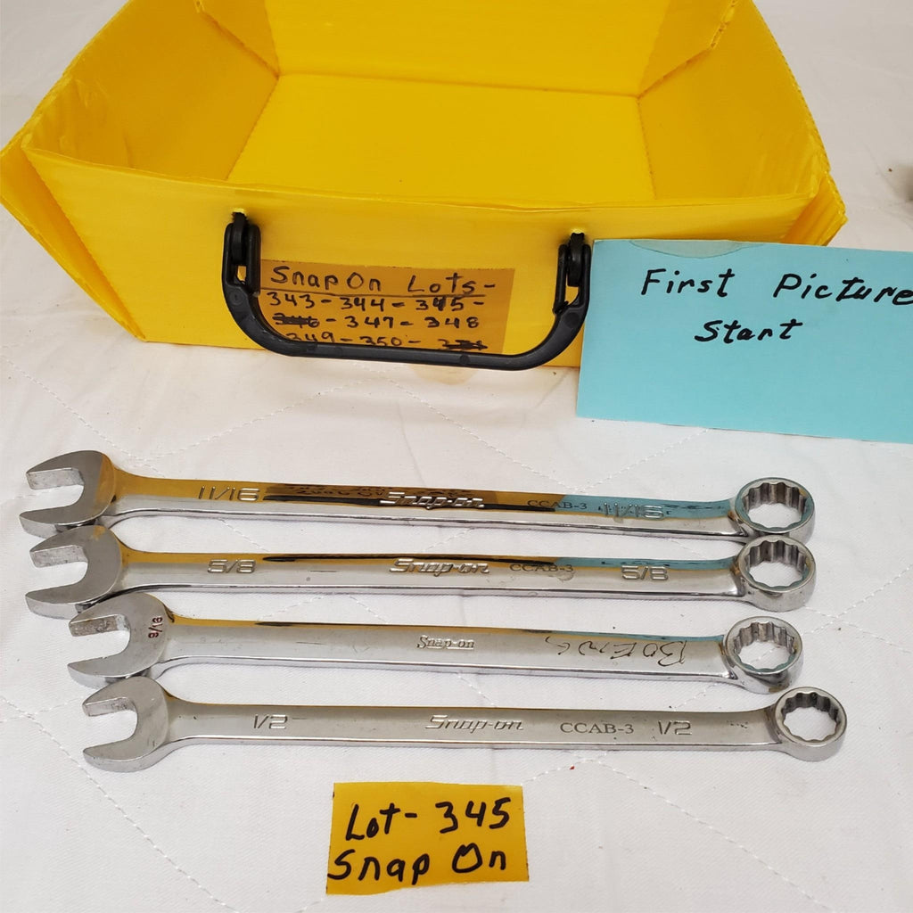 Lot of 4 Snap-on 12-Point combination Wrenches LOT-345