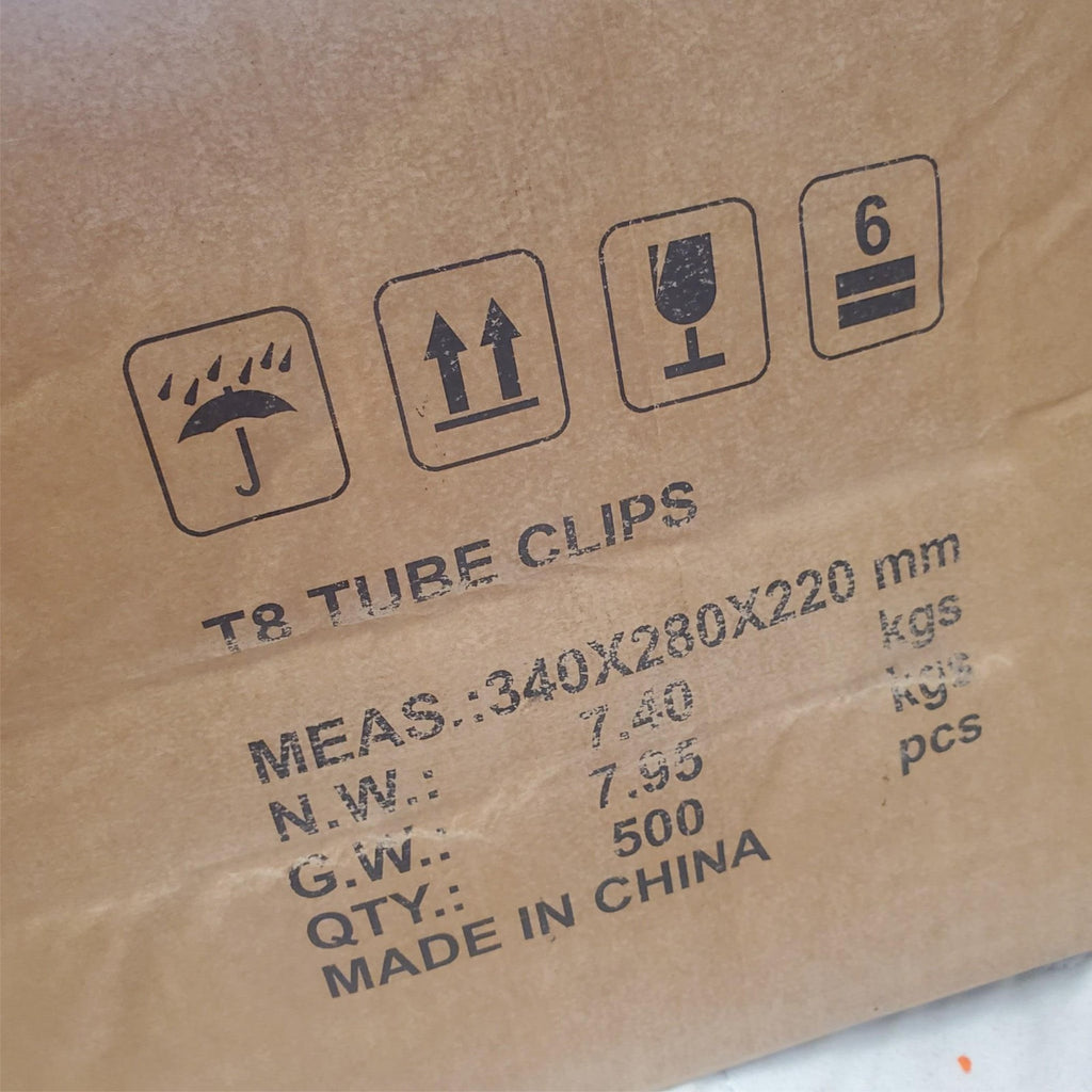 Box of 500 T8 Clips Bracket Hanger for LED Light Tube, LED Fluorescent Tube