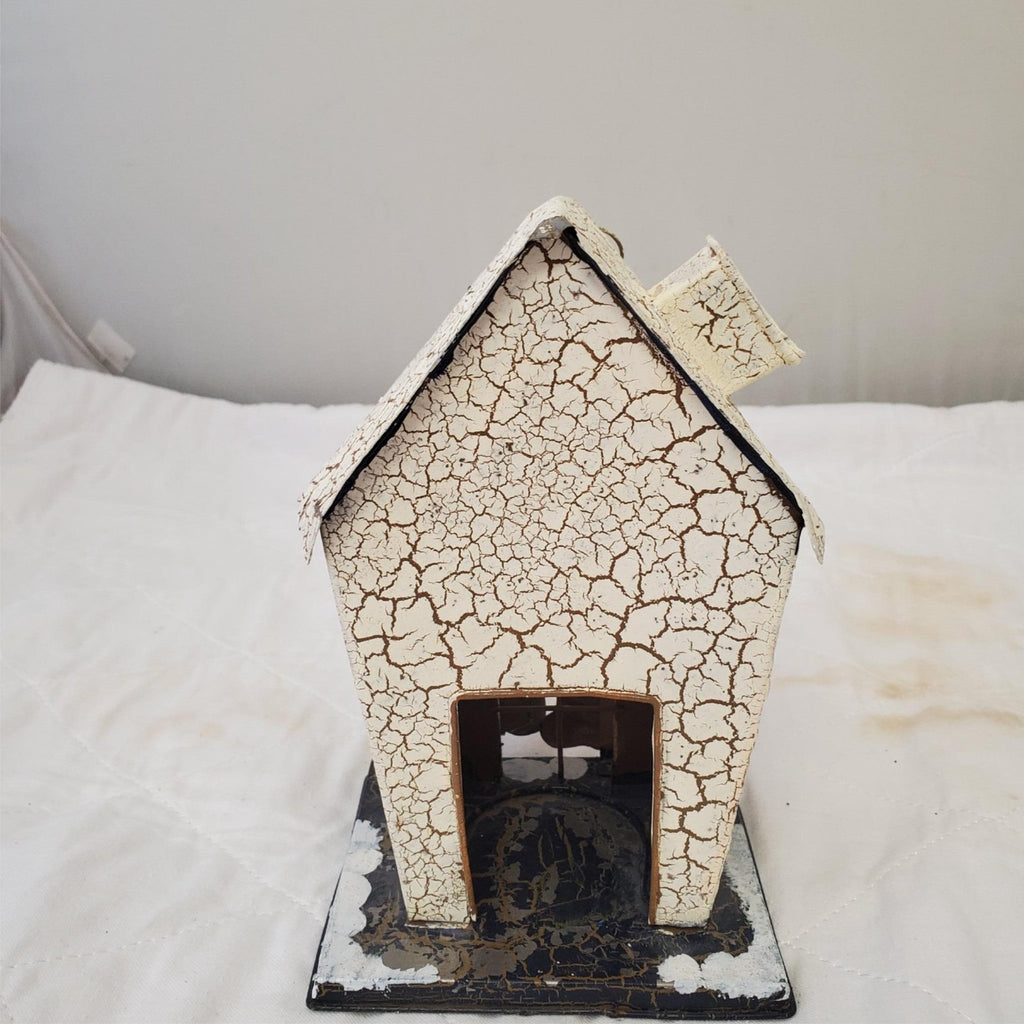 Metal Miniature Santa Claus House Adorable Candle Holder