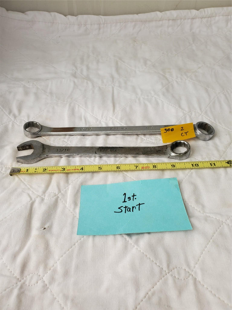 Set of 2 KAL USA Double-Ended Ring Wrench & Combination Wrench Tool LOT 300