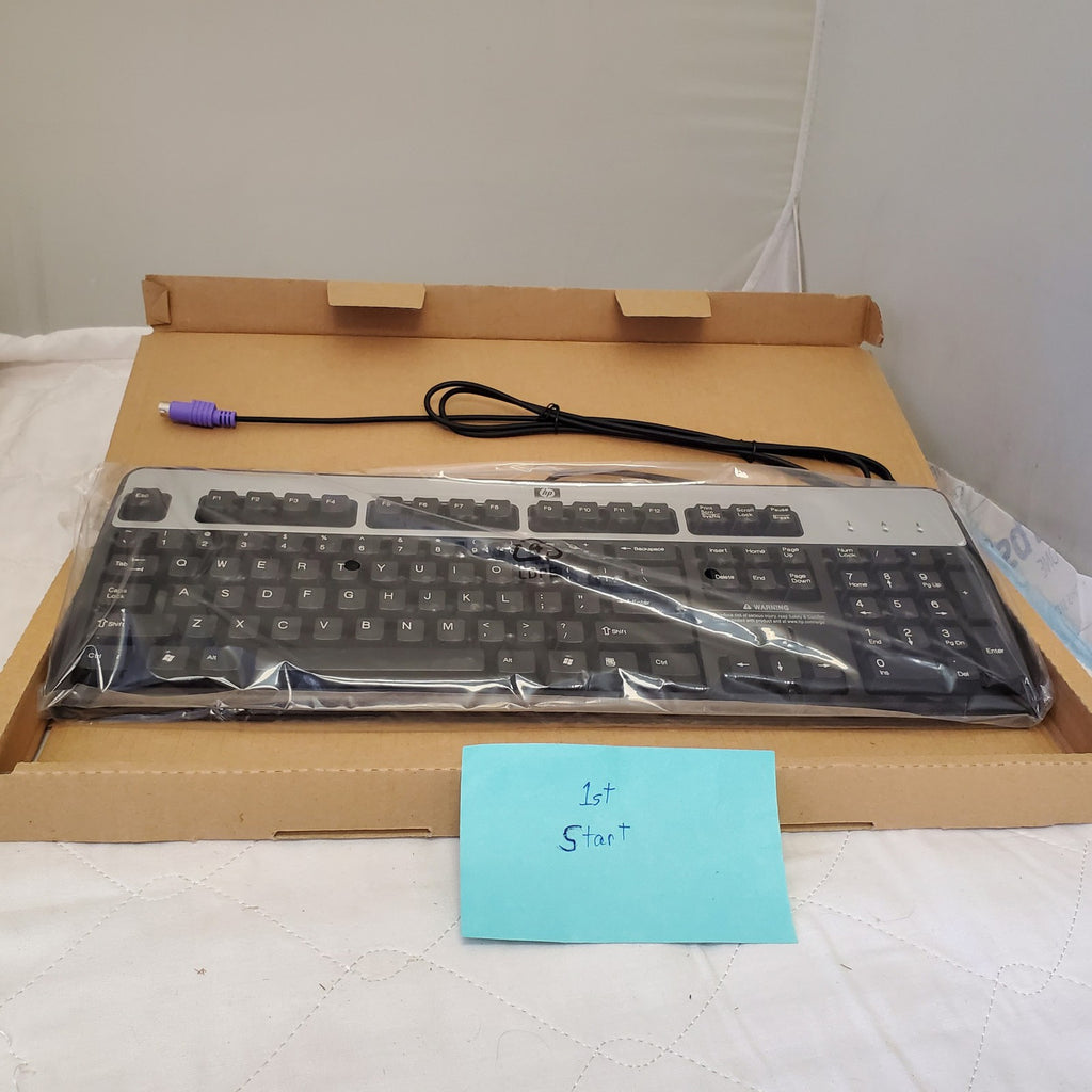 HP 434820-003 KB-0316 Wired Keyboard Black Silver