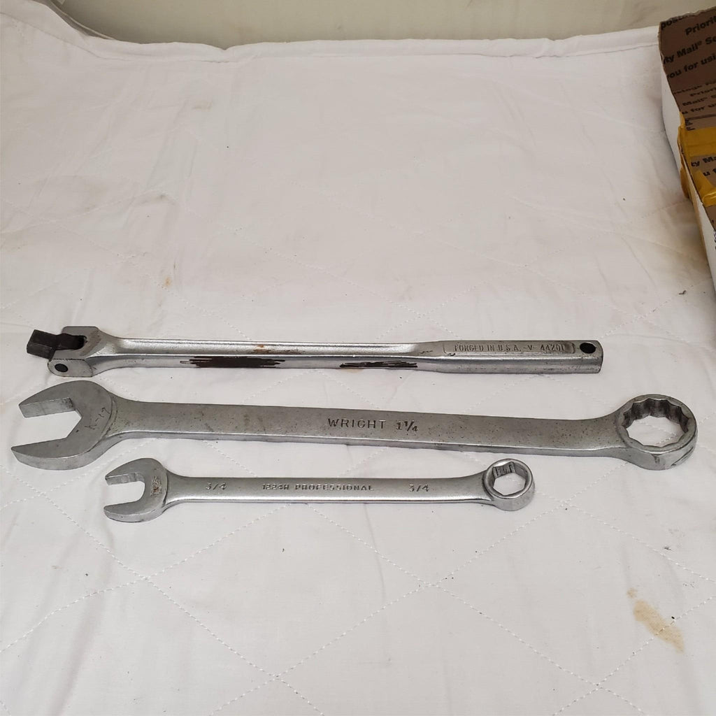 Lot of 3 Assorted Combination Wrench & Drive Flex Head Breaker Bar LOT-606
