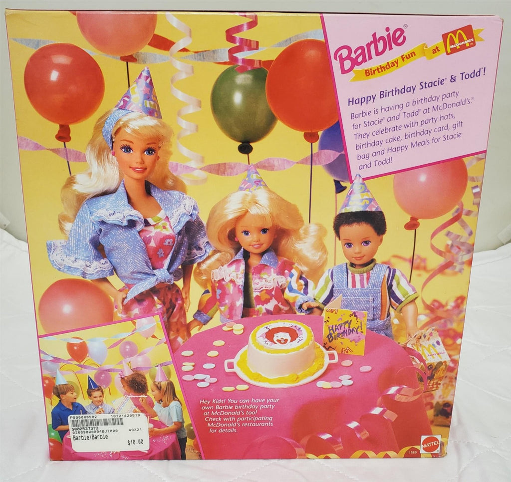 1993 Barbie Birthday Fun at McDonald’s Playset Rare Walmart Exclusive Mattel