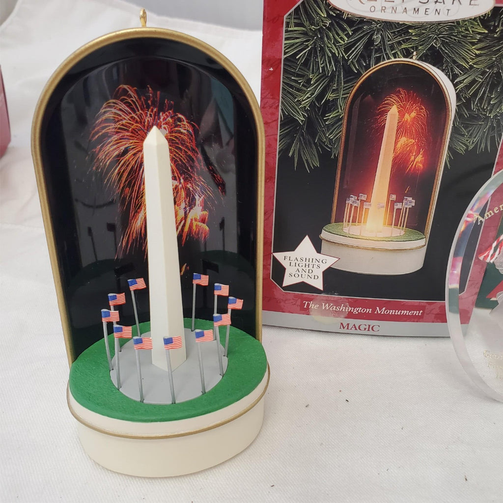 Hallmark Keepsake Ornament Washington Monument & George Washington Bicentennial
