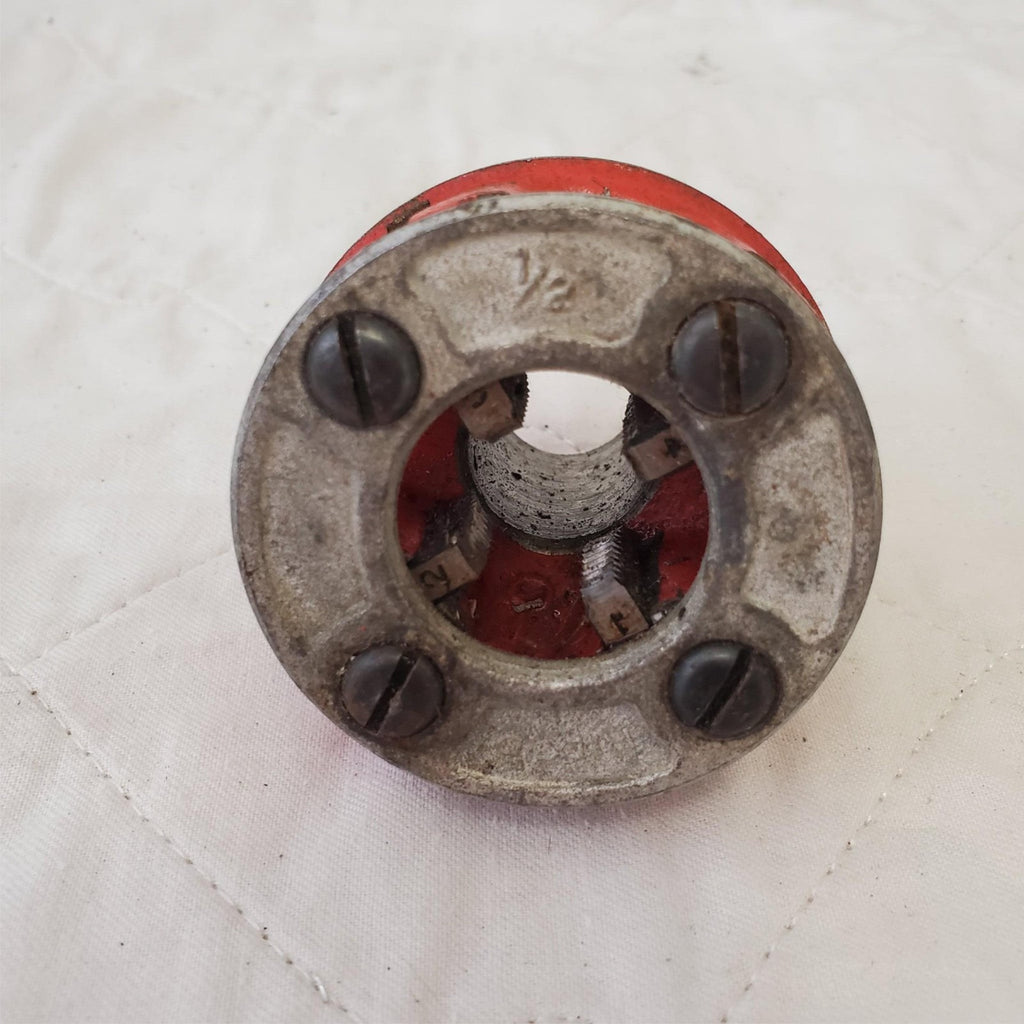 Vintage RIDGID 1/2" Die Head Complete For O-R Drop Head Pipe Threader Tool
