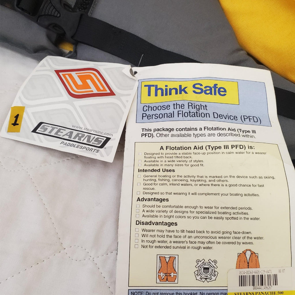 Stearns Watersports Life Jacket Catalog 6601 Type 3 PFD Adult Large/XL 42-50in 1