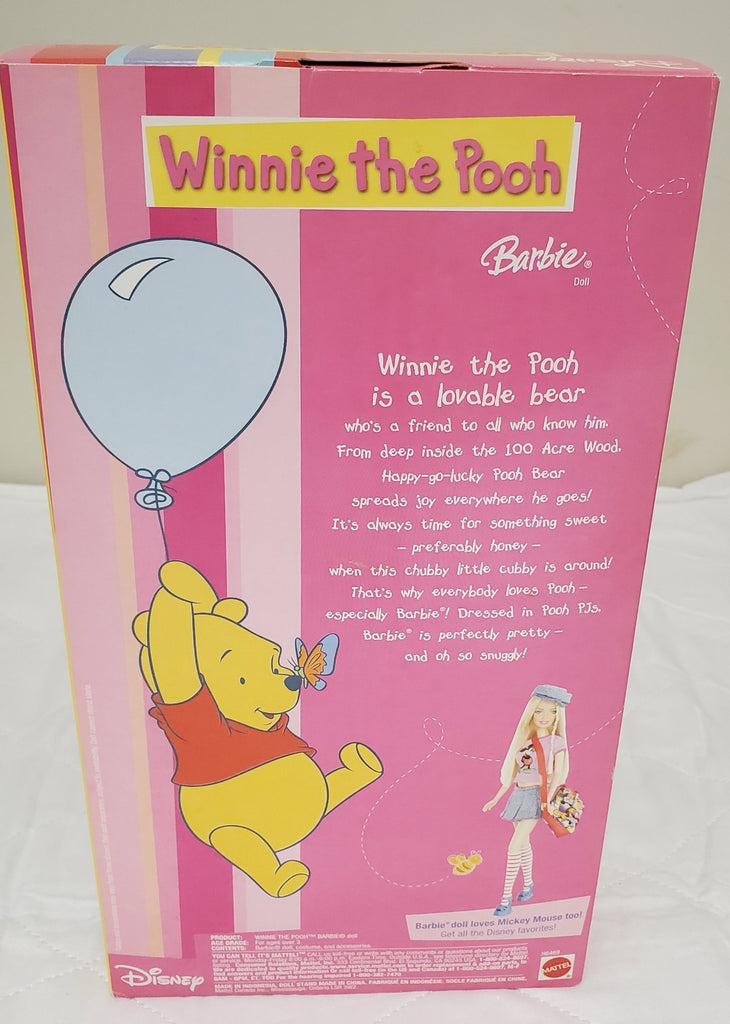 1990s Barbie Winnie the Pooh Pajama Party Doll Disney Blue PJs Keychain Gift