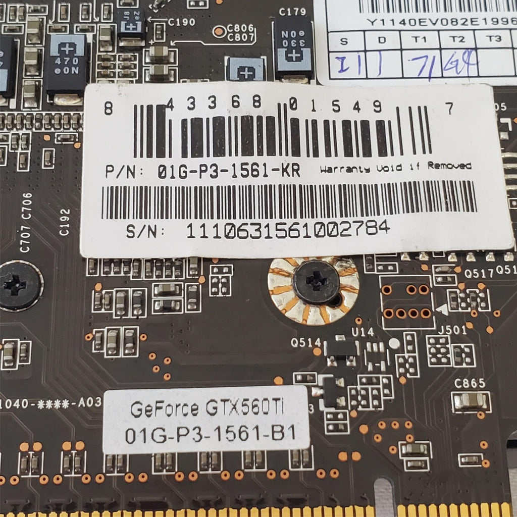 EVGA Nvidia GeForce GTX 560Ti 1GB GDDR5 SDRAM PCI Express Graphic Card