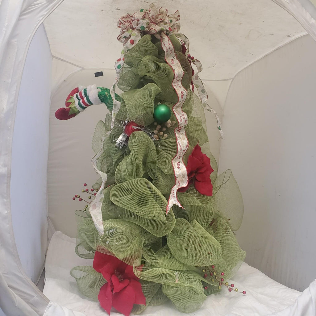Green Deco Christmas Tree with Mesh
