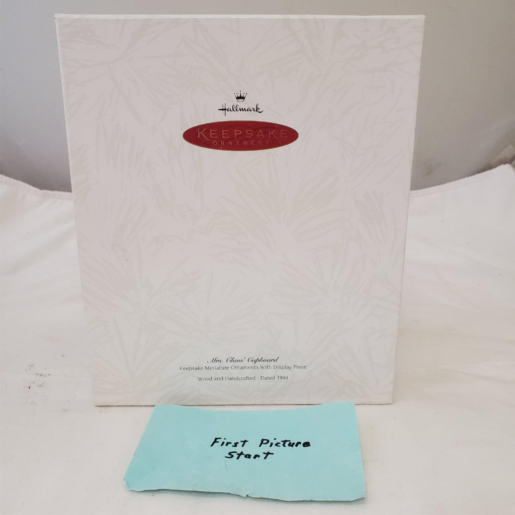 Hallmark Keepsake Ornaments Mrs. Calude Cupboard Mini Ornaments w/ Display Piece