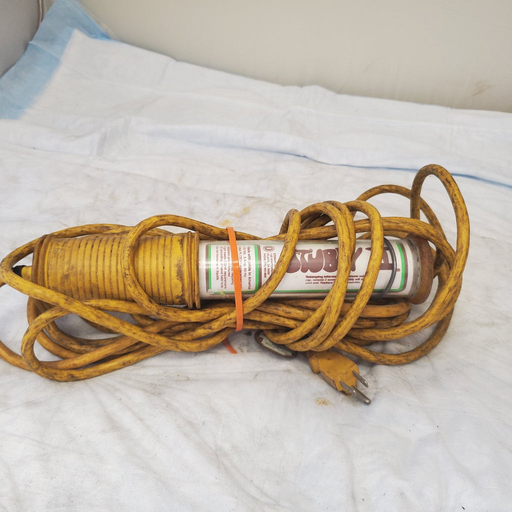 Vintage General Manufacturing Fluorescent Hand Lamp Fluorescent Light - Yellow