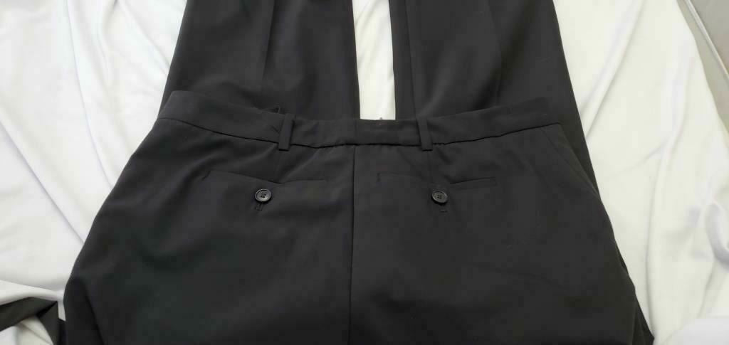 Men's Black Size Large Straight Leg Regular Dress Pants