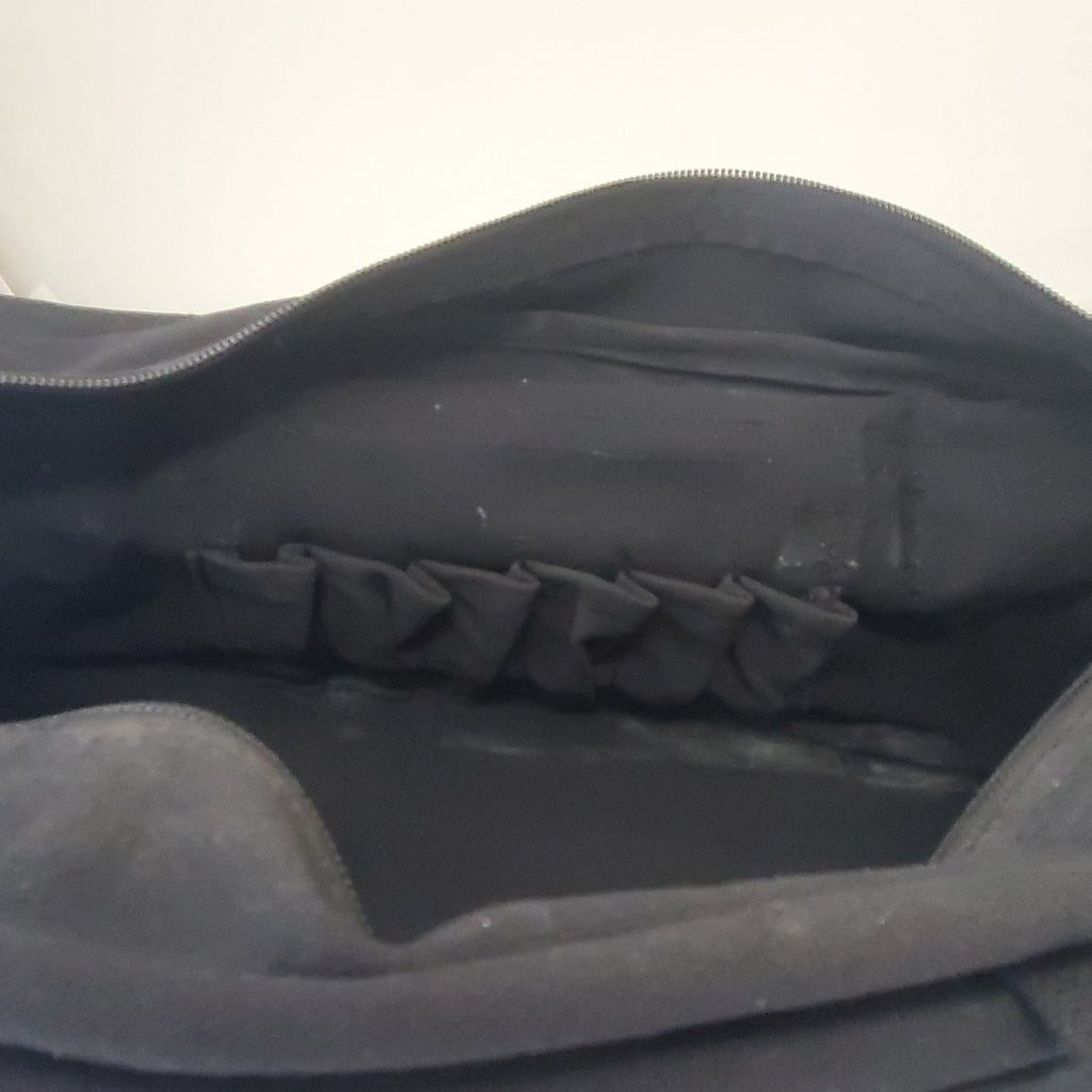 Vintage Large Shoulder Strap Pockets Zipper Tool Bag - Black
